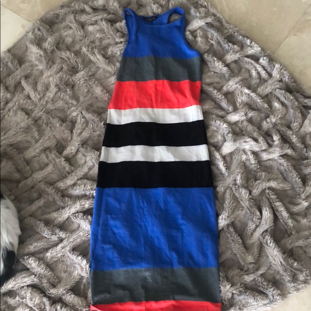 Cotton mini racer back dress